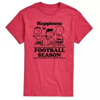 Мужская футболка Peanuts Happiness Is Football Season Licensed Character