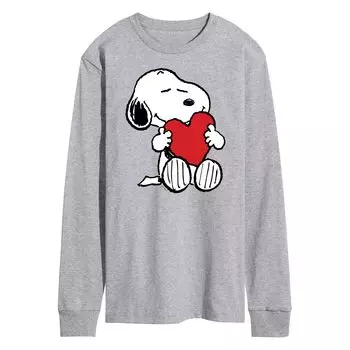 Мужская футболка Peanuts Hugging Heart с длинными рукавами Licensed Character