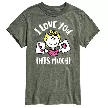 Мужская футболка Peanuts I Love You This Much Licensed Character