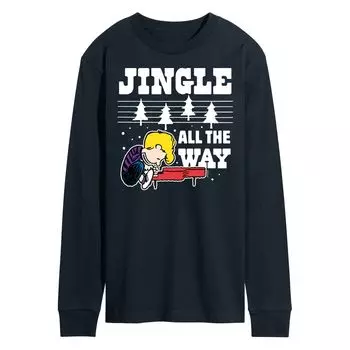 Мужская футболка Peanuts Jingle All The Way Piano с длинными рукавами Licensed Character