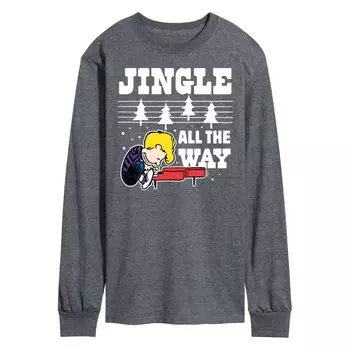 Мужская футболка Peanuts Jingle All The Way Piano с длинными рукавами Licensed Character
