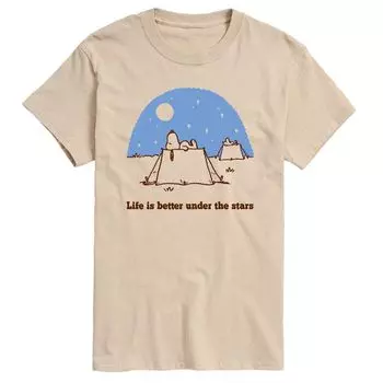 Мужская футболка «Peanuts Lifes Better Under The Stars» Licensed Character