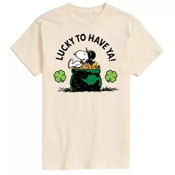 Мужская футболка Peanuts Lucky To Tee Licensed Character