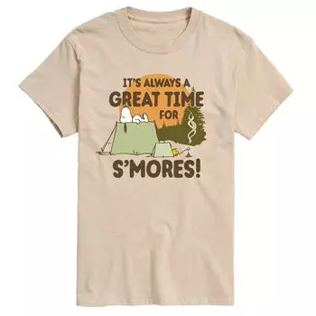 Мужская футболка Peanuts Smores Snoopy Woodstock Licensed Character