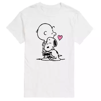 Мужская футболка Peanuts Snoopy Charlie Hug Licensed Character