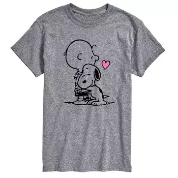Мужская футболка Peanuts Snoopy Charlie Hug Licensed Character