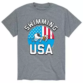 Мужская футболка Peanuts Snoopy для плавания, США Licensed Character