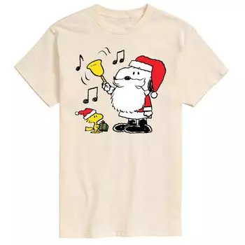 Мужская футболка Peanuts Snoopy Santa Bell Licensed Character