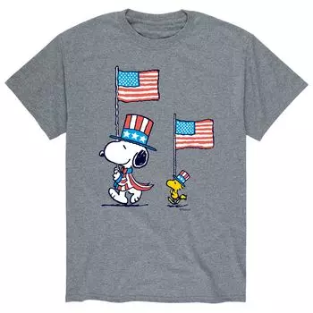 Мужская футболка Peanuts Snoopy Woodstock March Licensed Character