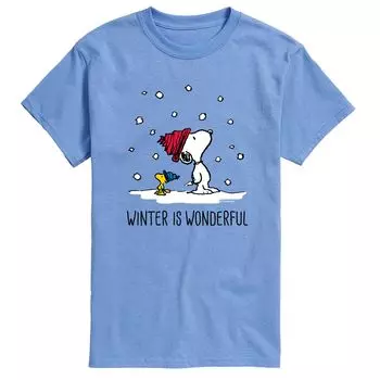 Мужская футболка Peanuts Winter Is Wonderful Licensed Character