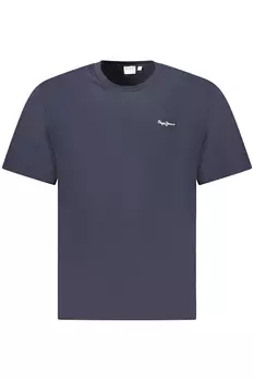 Мужская футболка Pepe Jeans хлопковая однотонная, синий