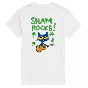 Мужская футболка Pete Cat Sham Rocks Licensed Character