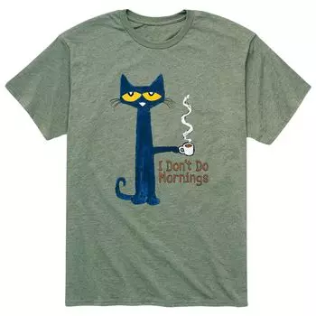 Мужская футболка Pete The Cat Dont Do Mornings Licensed Character