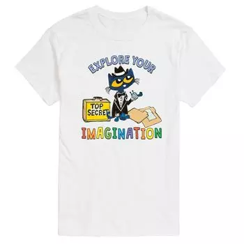 Мужская футболка Pete The Cat Explore Imagination Licensed Character