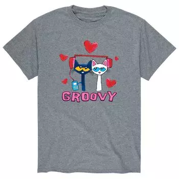 Мужская футболка Pete the Cat Groovy Love Licensed Character