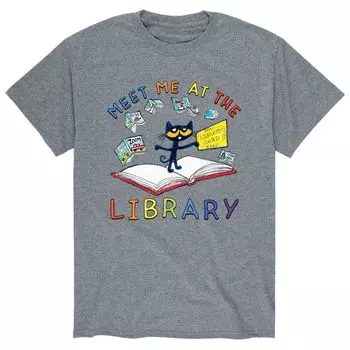 Мужская футболка Pete The Cat Meet At Library Licensed Character