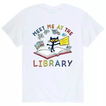 Мужская футболка Pete The Cat Meet At Library Licensed Character