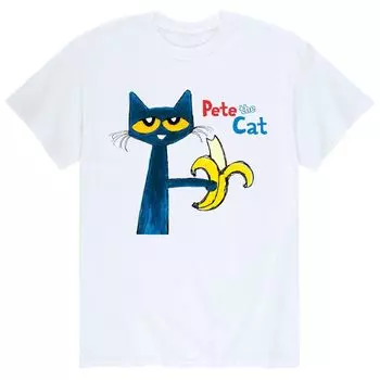 Мужская футболка Pete The Cat Pete And Banana Licensed Character