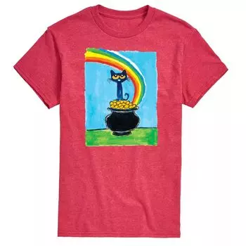 Мужская футболка Pete The Cat Rainbow Pot Of Gold Licensed Character