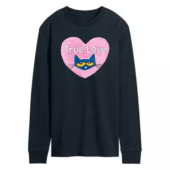 Мужская футболка Pete the Cat True Love с длинными рукавами Licensed Character