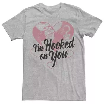 Мужская футболка Peter Pan Villains Captain Hook I'm Hooked On You Disney