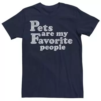Мужская футболка Pets Are My Favorite People, простая потертая футболка Licensed Character