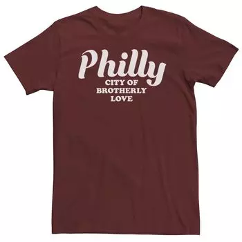 Мужская футболка Philly City Of Brotherly Love Bold Title Licensed Character