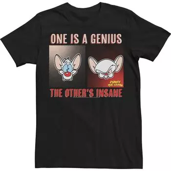 Мужская футболка Pinky And The Brain One Is A Genius, футболка Other's Insane Licensed Character
