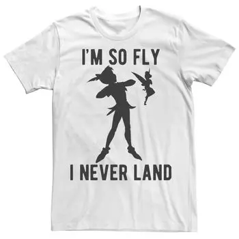 Мужская футболка Питер Пэн «Я так летаю, что никогда не приземляюсь» Disney, белый