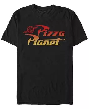 Мужская футболка Pizza Planet Gradient с короткими рукавами и круглым вырезом Fifth Sun, черный