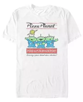 Мужская футболка Pizza Planet Surf с коротким рукавом и круглым вырезом Fifth Sun, белый