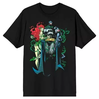Мужская футболка Poison Ivy Batman Love Licensed Character, черный