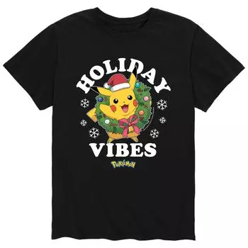Мужская футболка Pokemon Holiday Vibes Licensed Character