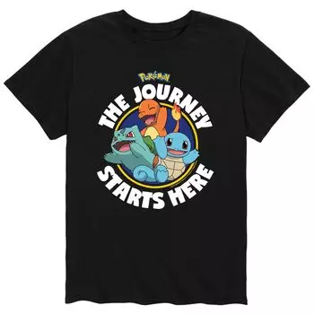 Мужская футболка Pokemon Journey Starts Licensed Character