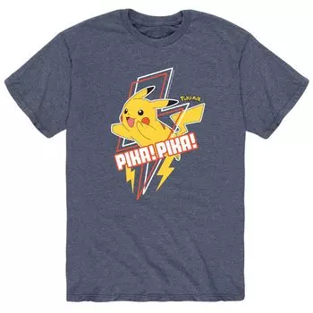 Мужская футболка Pokemon Pika Pika Licensed Character