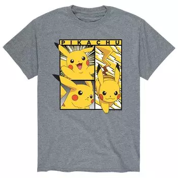 Мужская футболка Pokemon Pika Poses Licensed Character