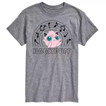 Мужская футболка Pokmon Jigglypuff Music Notes Licensed Character