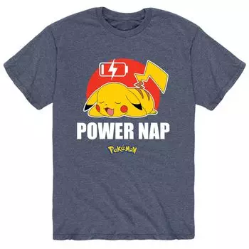 Мужская футболка Pokmon Pikachu Power Nap Licensed Character