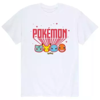 Мужская футболка Pokmon Retro в стиле ретро Licensed Character