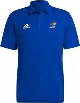 Мужская футболка-поло Adidas Kansas Jayhawks синего цвета Entrada