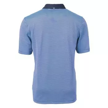Мужское поло Cutter & Buck Virtue Eco Pique с микро полосками, синий