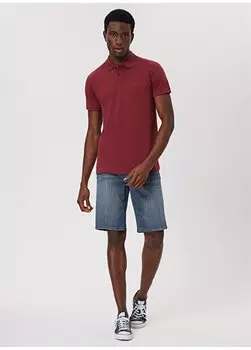 Мужская футболка-поло бордового цвета 232 LCM 242048 TWINS CLARET RED Lee Cooper