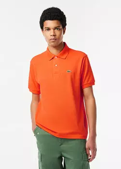 Мужская футболка-поло classic fit l.12.12 оранжевая Lacoste