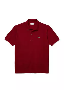Мужская футболка-поло classic fit l.12.12 бордово-красная Lacoste