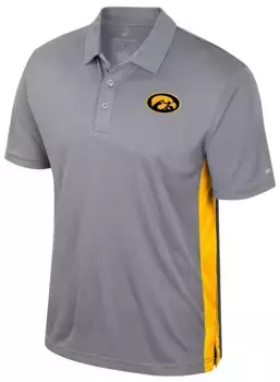 Мужская футболка-поло Colosseum Iowa Hawkeyes Heather Grey