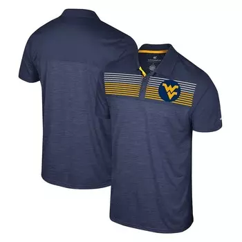 Мужская футболка-поло Colosseum Navy West Virginia Mountaineers Big & Tall Langmore, цвет Wvu Navy