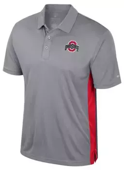 Мужская футболка-поло Colosseum Ohio State Buckeyes Heather Grey