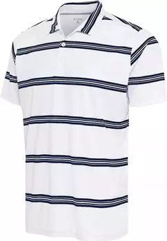 Мужская футболка-поло для гольфа Antigua Groove, белый/темно-синий
