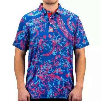 Мужская футболка-поло для гольфа Pins and Aces, цвет Celtic Blue