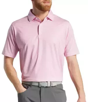 Мужская футболка-поло для гольфа с принтом «вертушка» FootJoy Lisle, розовый/белый